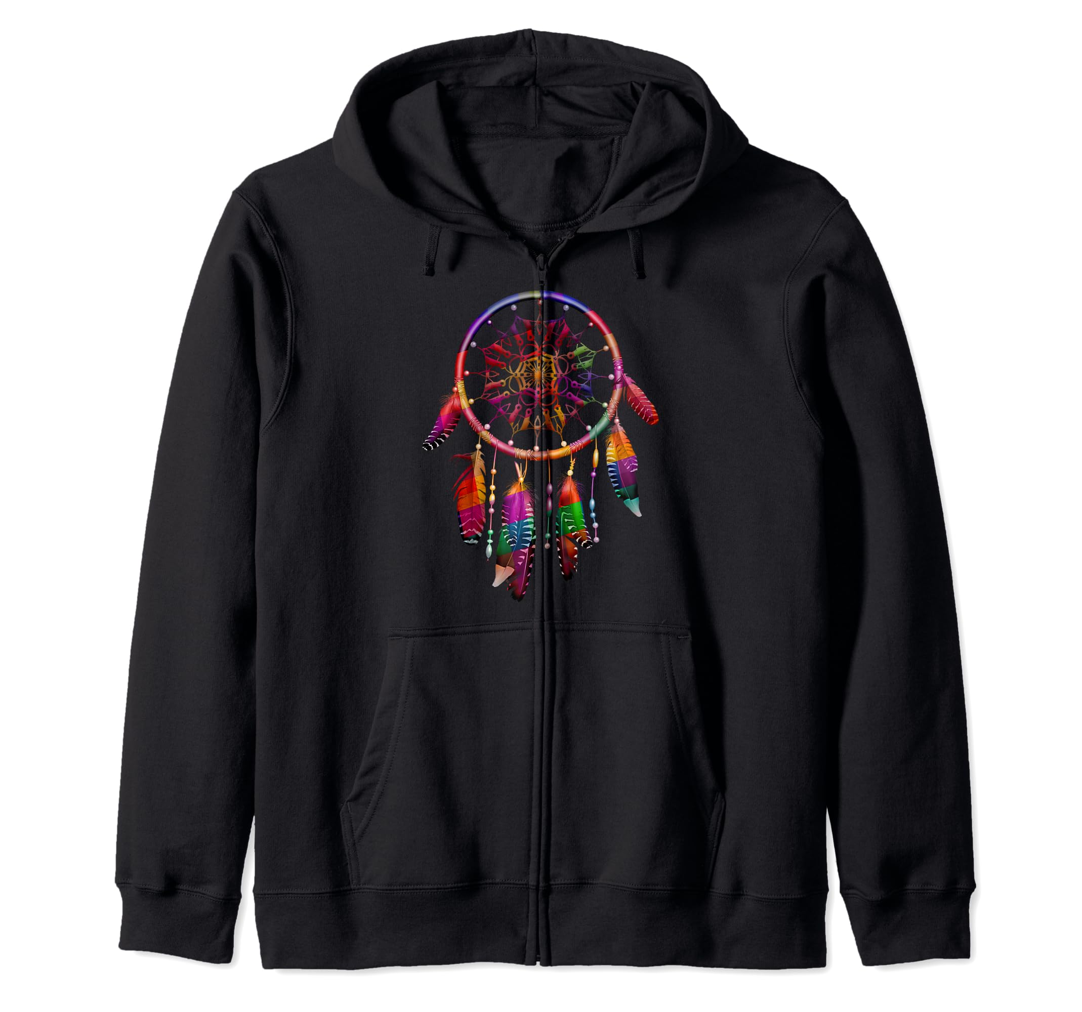 Colorful Dreamcatcher Feather Tribal Native American Indian Zip Hoodie
