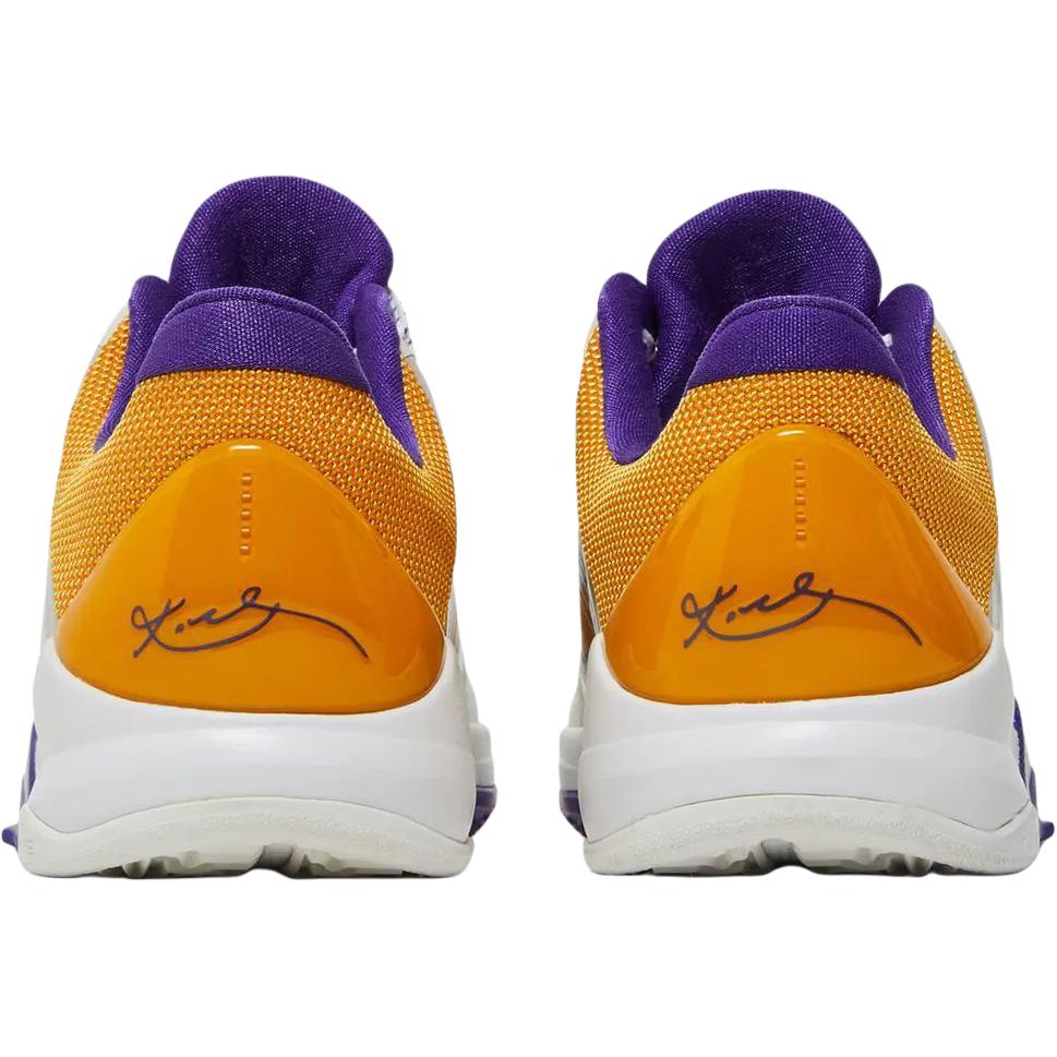 Nike Scarpe da Basket Bambino Zoom Kobe 5 Basse Bianco Viola Giallo 386647-100
