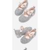 Girls Princess Shoes Children's Sparkling Shoes Autumn Soft Sole Little Girls Single Shoes Small High Heels Crystal Leather Shoes