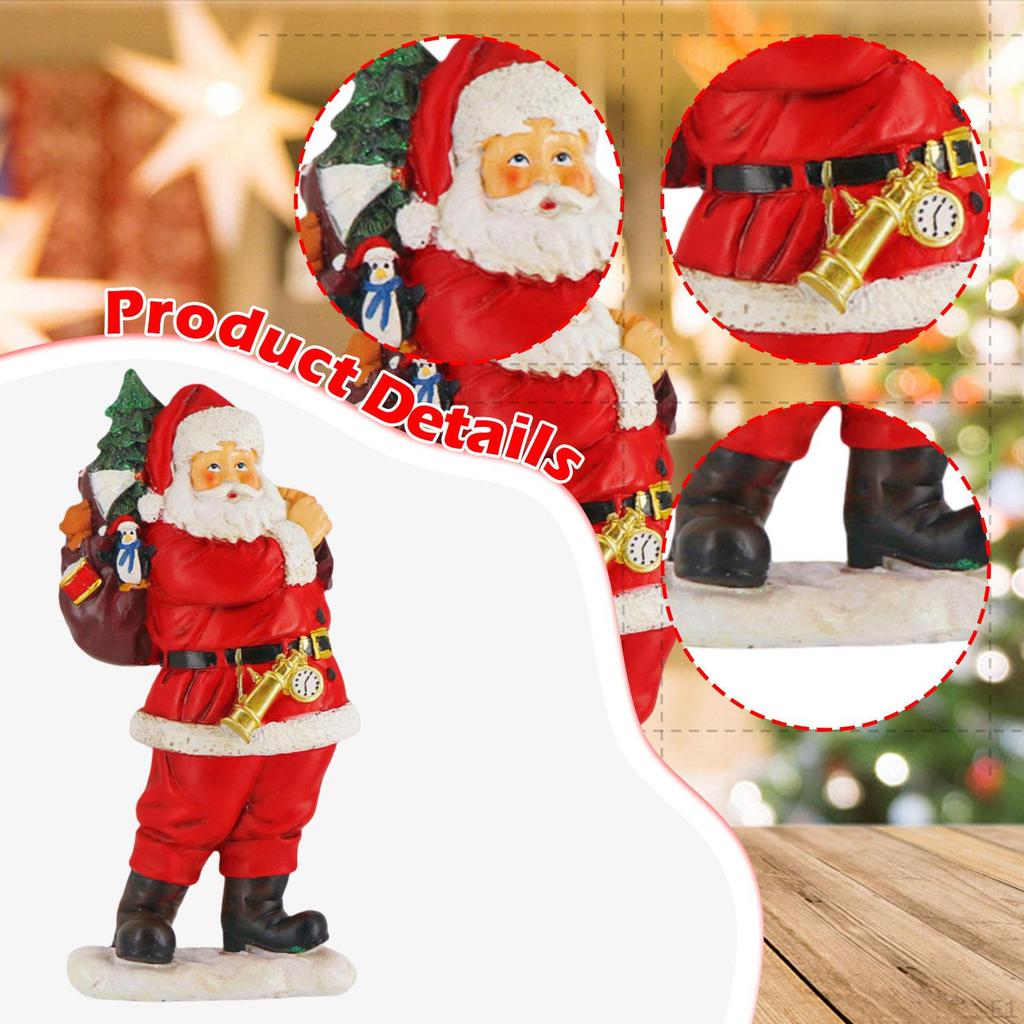 Santa Claus Figurine Statue Gifts Decorative Ornament Christmas Santas for Desktop