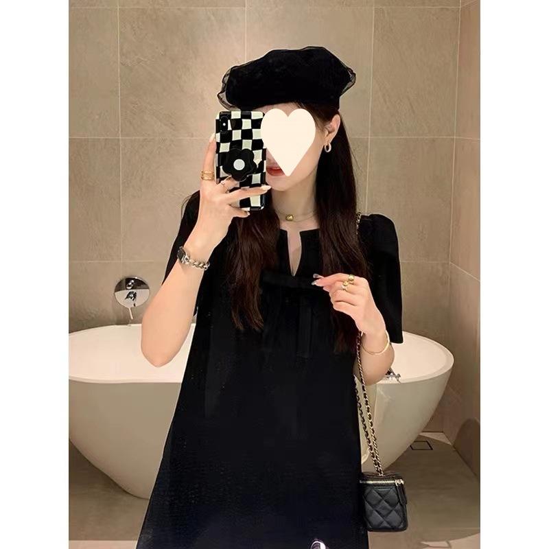 Kurzärmeliges Kleid Damen Sommer Neues Temperament Rock Ärmellos Trägerweste Rock