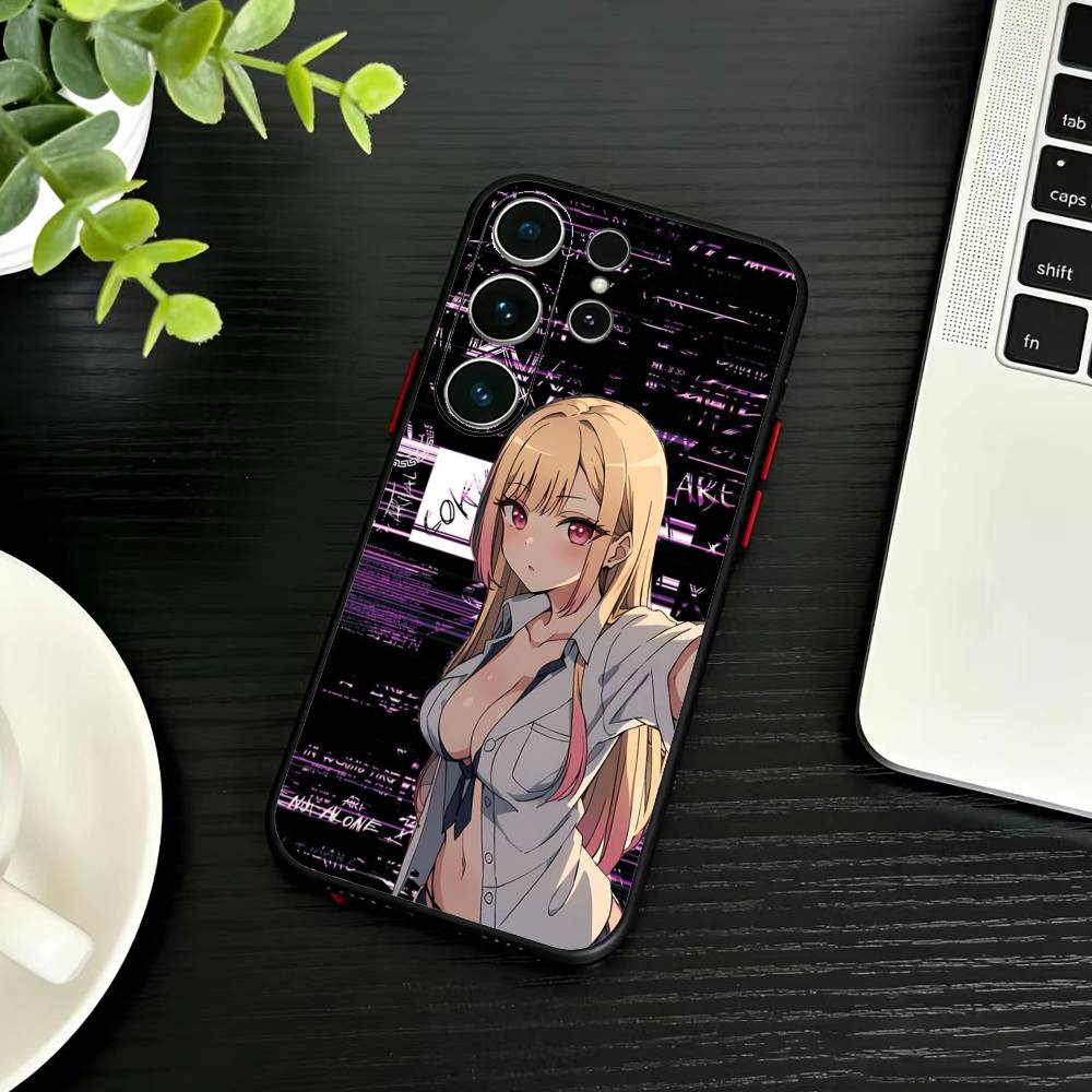 

T-Darling Marin Kitagawa Colorful Silver Phone Case For Samsung S26,S25,S24,S23,S22,S30,S21,Ultra,Plus,FE 5G Black Soft Cover Samsung S21plus