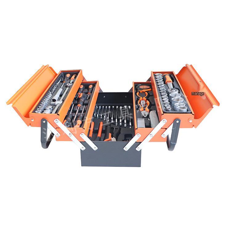 72-Tooth Ratchet Tool Set, 185-Piece with Color & Iron Box