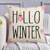 Pillowcase Cartoon Christmas Element Pattern Design Hidden Zipper Non-fading Modern Home Decoration Pillow Cover