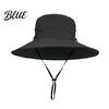 Adjustable Head Circumference Hat Unisex Sun Hat Breathable Wide Brim Fishing Outdoor Quick Dry Cap UV Protection for Men Women Hiking Traveling
