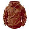Men's Casual Multi-Pocket Zipper Hoodie - European Style for Autumn/Winter 2025