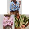 Floral Print Womens Shirt With Long Sleeves And Button Closure For Casual Summer Wear