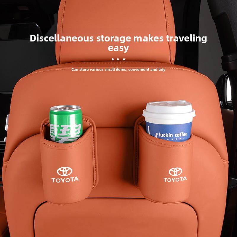 Suitable for Toyota Highlander Car Water Cup Holder Senna Camry Corolla Car Seat Back Storage Box Door Drink Barrel