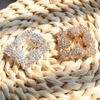 NEW 2Pcs/lot 30*30MM Shiny Square Slider Rhinestone Buckles Crystal Decor Wedding Fit Rib and Shoe Belt Cloth Buckles Fitting