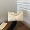 Large-capacity Fashionable-style Bow-shaped Textured Pleated Cloud-shaped Hand-held Envelope Shoulder Bag