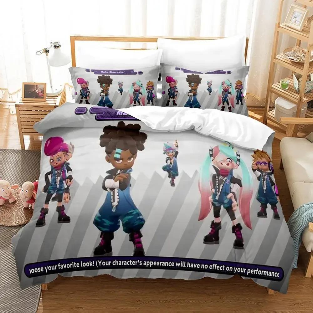 Game Ninjala Bedding Set Single Twin Full Queen King Size Bed Set Adult Kid Bedroom Duvet Cover Sets 3D Print Kawaii Kids Camas
