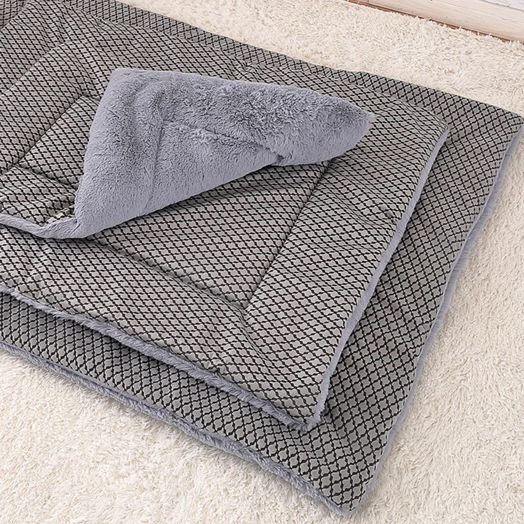 Plush Dog Bed Crates Mat Kennel Pad 23/30/37 Inches Soft Washable Pet Beds Warm Mattress for Small Medium Large Dogs