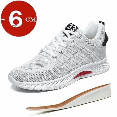 Fashion Man Sneakers Elevator Shoes Hidden Heels Breathable Heightening Shoes For Men Increase Insole 6CM Lift Sports Casual Height Shoe