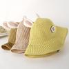 Cute Bunny Ear Knit Hat For Children Spring Autumn Outing Sun Hat Breathable Sweet Baby Basin Cap