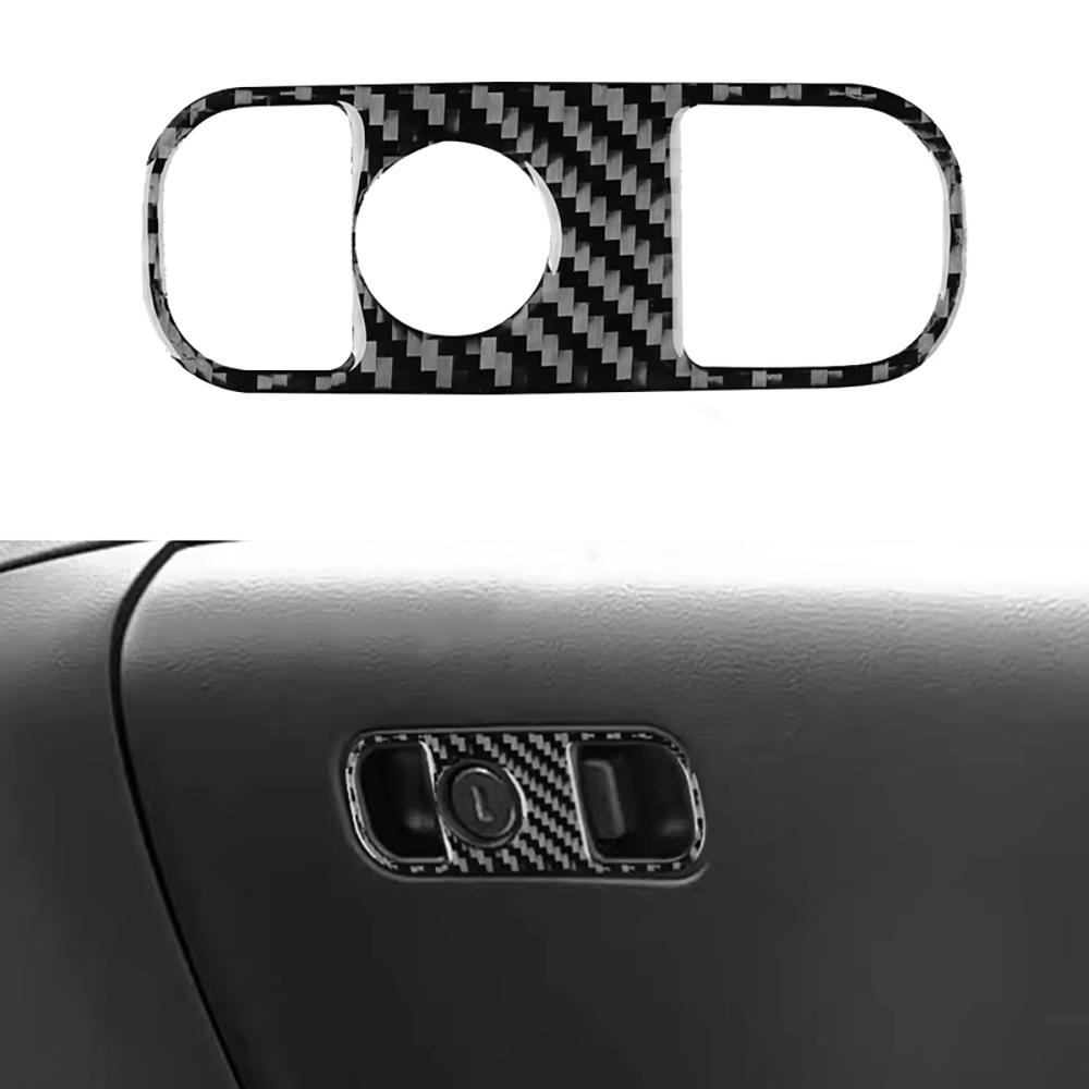 For Acura TL 2004-2008 LHD Passenger Side Switch Trim Sticker Black Carbon Fiber Cover Interior Accessories Upgrade