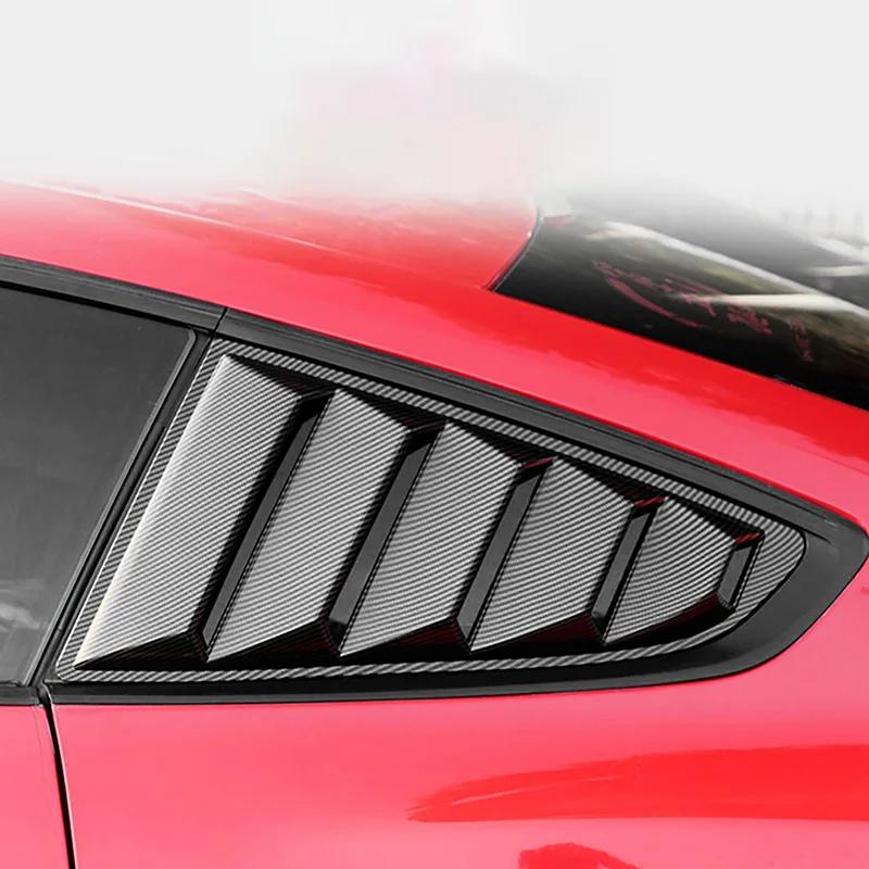 Hintere Seitenscheibenlamellen Seitenluftauslassabdeckung Windschutzscheibe Passend für Ford Mustang 2015-2024 Autozubehör Modifizierte Fensterblenden