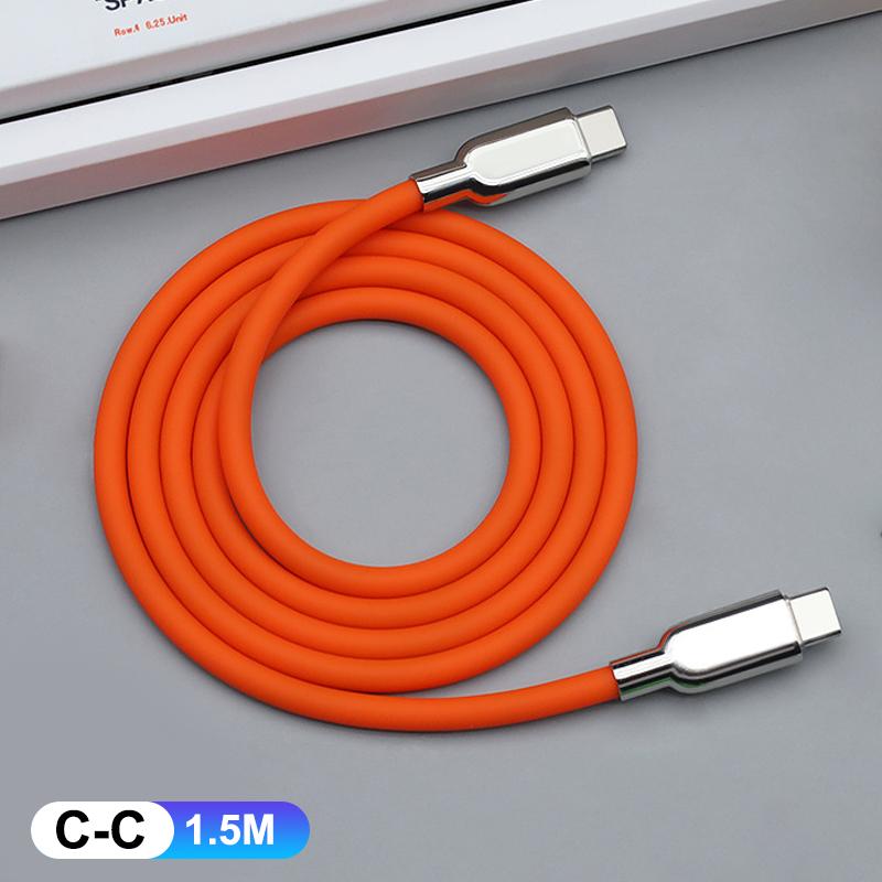 240W Pd3.1 Liquid Silicone Usb C Type-C Fast Charging Cable 15 16 17 S23 S24 S25
