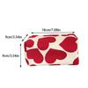 Heart Print Pattern Makeup Bag Clutch Cosmetic Organizer Travel Wash Toiletries Storage Bag Makeup Pouch Women Large Capacity