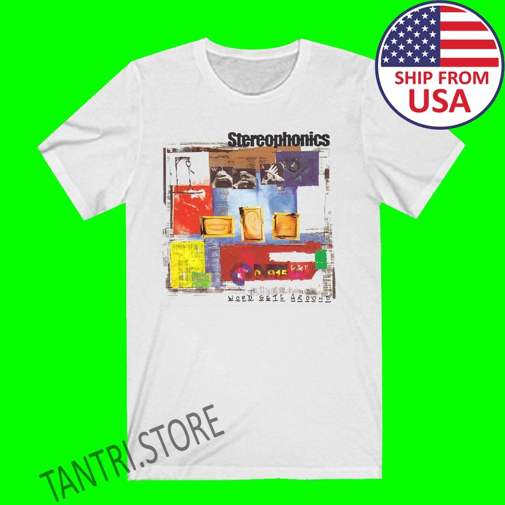 

Stereophonics Word Gets Men s White Size S to 3XL 4XL