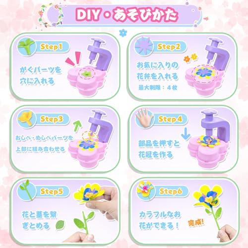 VBACALA Flower Blocks DIY Bouquet Toy, 184-Piece Building Kit with Butterfly, Potted Plants, Colorful Petals, and Vase, Craft Kit, Matching Blocks, 3D