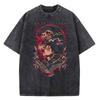 Harajuku Anime Attack on Titan Print Tee Men Women High Quality Cotton T-shirts Casual Loose T Shirt Male Vintage Washed Tshirt