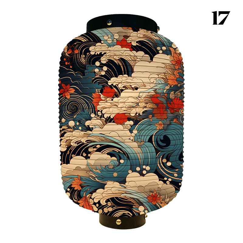 Luxury New Japanese Lanterns Classic Japan Wave Printed Pub Restaurant Hotel Decoration Festival New Year Party Hangings Lantern