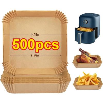 Papel de Hornear para Freidora de Aire Accesorios Calientes Revestimientos para Freidora de Aire Papel de Aluminio para Freidora de Aire Horno Aerogrill Papel de Pergamino Freidora sin Grasa