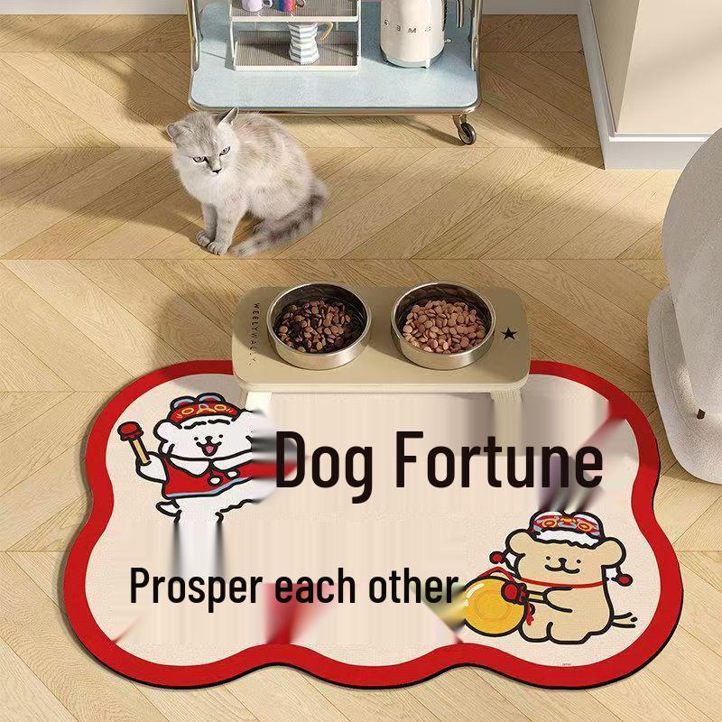 Cartoon Cute Diatom Mud Pet Placemat - Absorbent, Easy-to-Clean Mat for Cats and Dogs