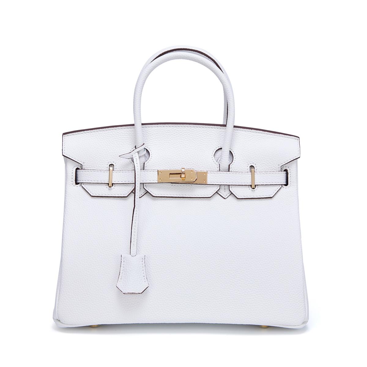 

Новая женская сумка Togo из коровьей кожи с мелкозернистой золотой пряжкой и платиновым покрытием для носка, большая вместимость, женская сумка 30x12x23cm