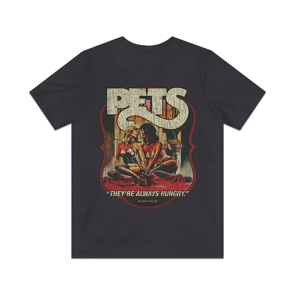 Pets They re Always Hungry 1973 Vintage Men s T shirt XL