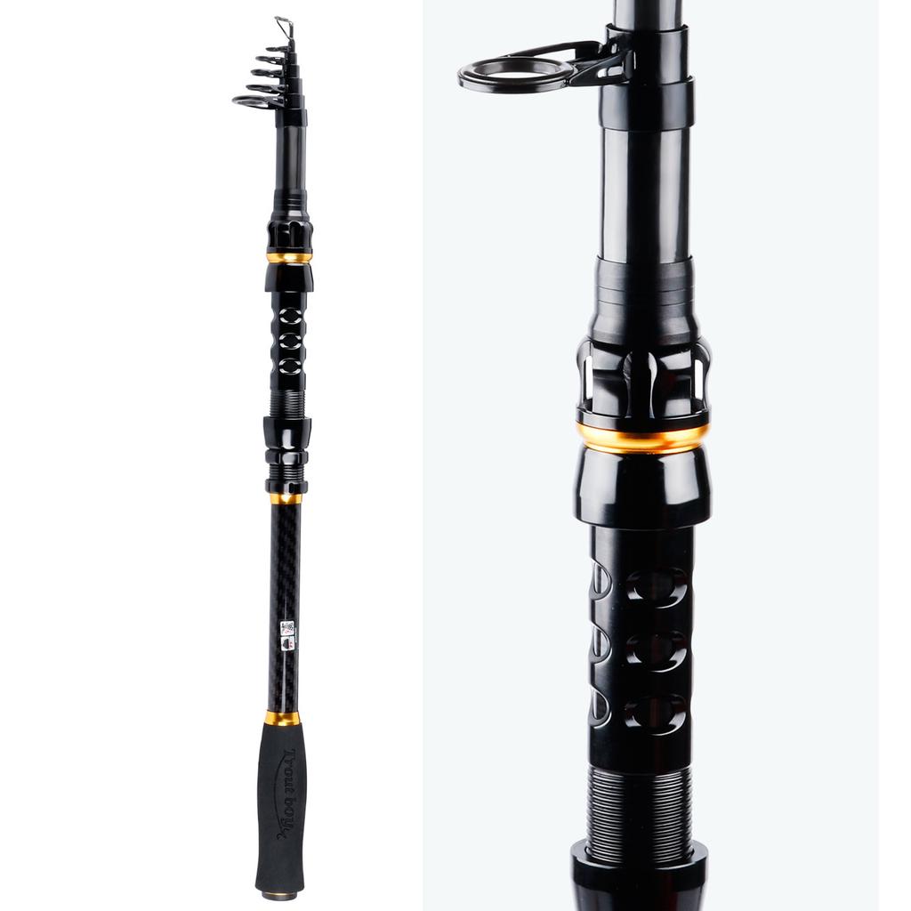 Sea Fishing Rod Carbon 1.83.6M Telescopic Pole Travel Freshwater