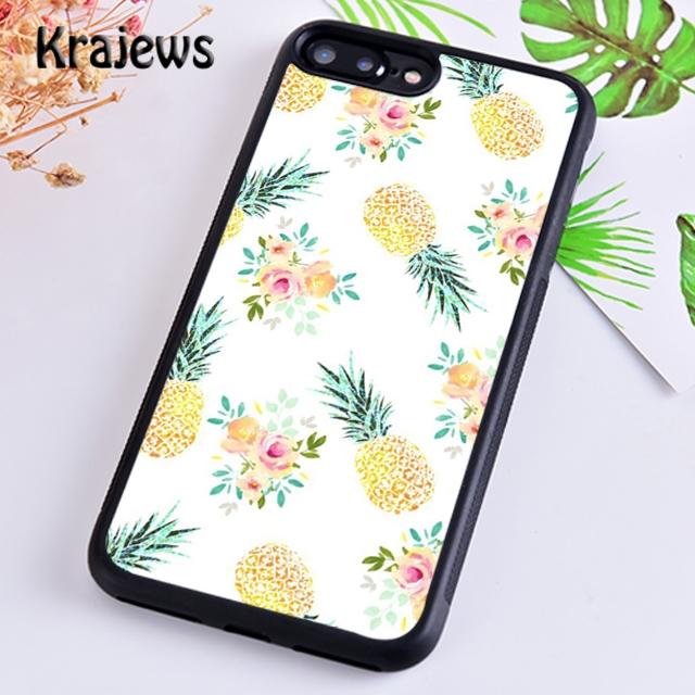 Krajews Kawaii Pineapple Art Soft Phone Case Cover For iPhone 17 Air 16 15 14 Plus 11 12 13 Pro Max Plus Coque Fundas