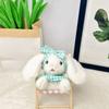 Bow Easter Stuffed Bunny Keychain Creative Rabbit Pendant Bag Charm Plush Toy Key Ring  Companion