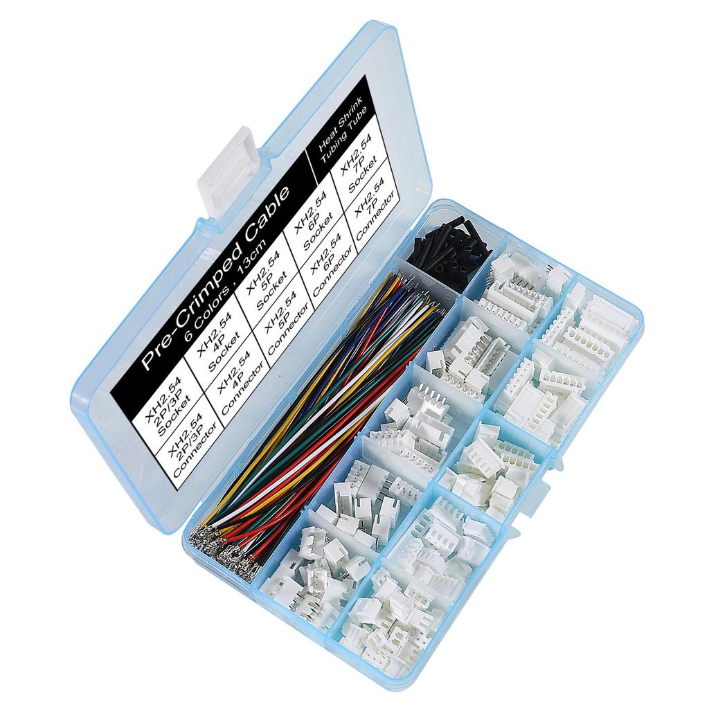 XH 2.54mm Connector Socket Kit with Pre-crimped Cable Wire 2-pin 3-pin 4-pin 5-pin 6-pin 7-pin Housing JST Adapter Male and Female Cable Connectors