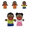 Marionetta da Mano Peluche Famiglia Africana Per Gioco di Ruolo Creativo