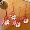 Red Horse Keychain Silicone Lucky Horse Mascot Creative Horse Bag Pendant Spring Festival