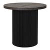 Corner Table - EBUY24 - Boavista - Ø48cm - Solid Wood - Dark Brown