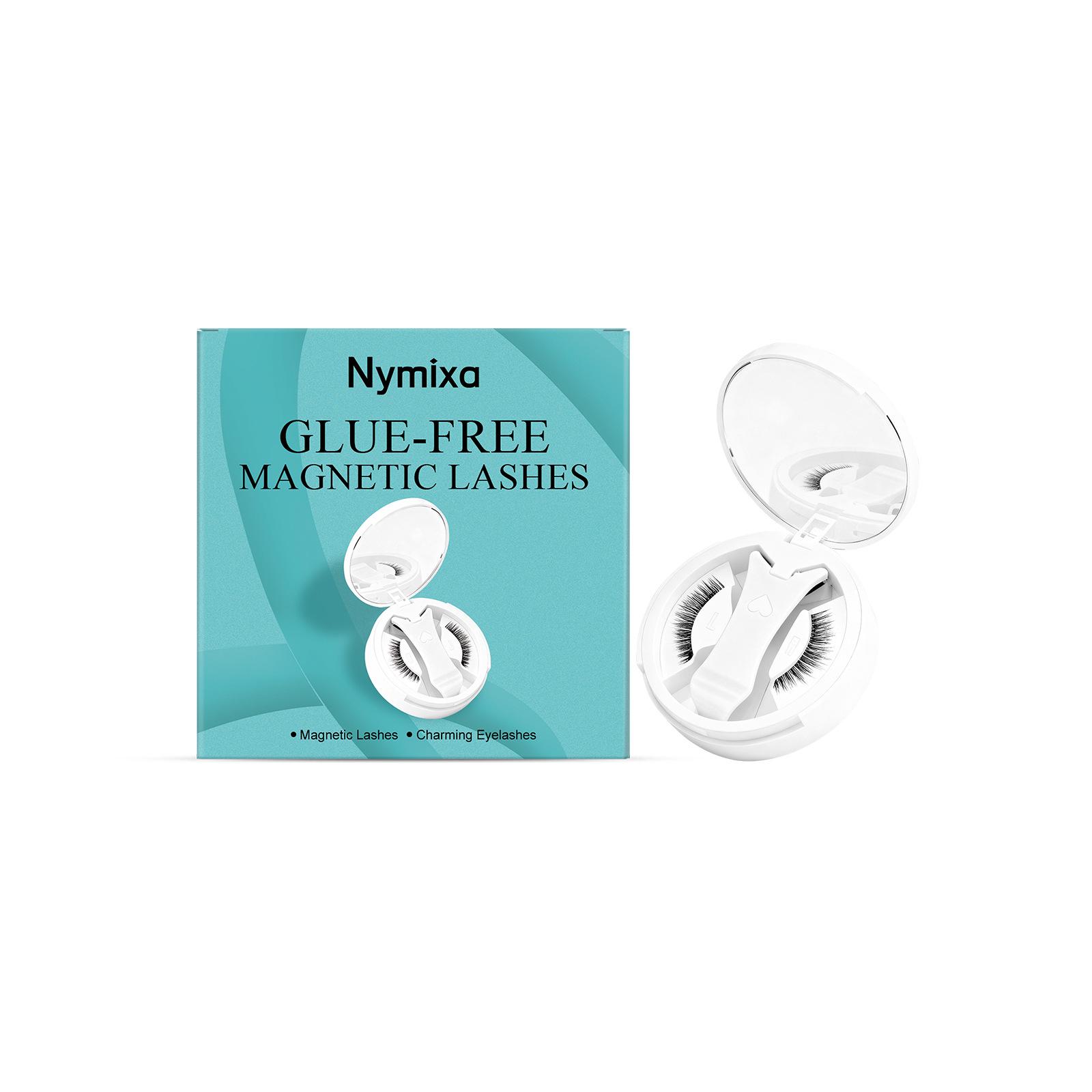 Nymixa Magnetic Eyelashes Set - Curly, Fluffy, Natural-Looking, Easy to Apply, Soft & Lightweight
