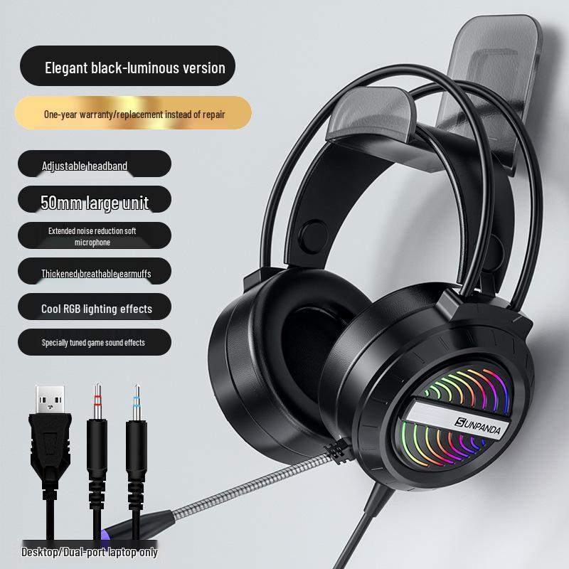 Wired Over-Ear Gaming Headset with Microphone for Mobile, Desktop & Laptop