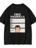 FREE HASBULLA Meme T Shirt Womens Unisex Cotton Tee Casual Summer Oversized Short Sleeve Streetwear ONeck Novelty Trendy Vintage