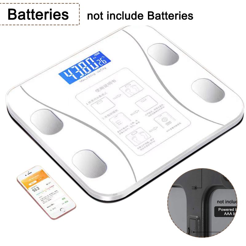Inteligentna waga do pomiaru tkanki tłuszczowej Bezprzewodowa cyfrowa waga łazienkowa USB Akumulatorowa waga elektroniczna Bluetooth z aplikacją na smartfona