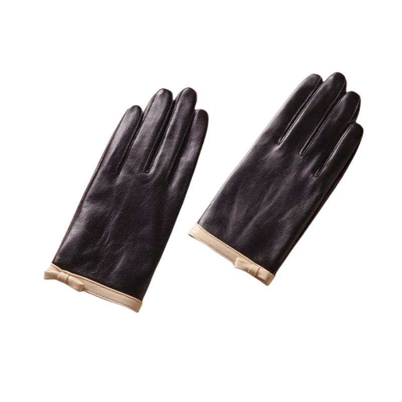 

Элегантные Модные Водительские Перчатки Натуральные Кожаные Перчатки из Овчины Женские Модные Зимние Осенние Короткие Варежки L