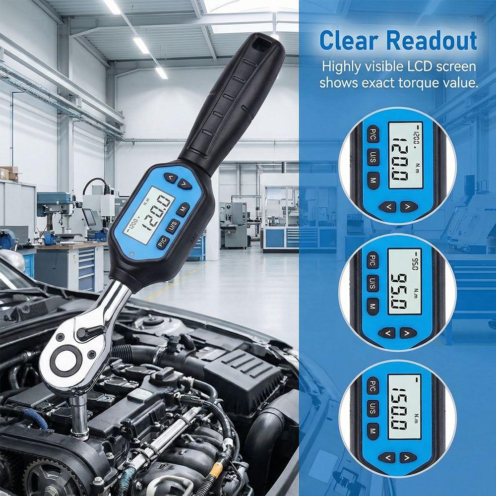 Digital Display Digital Torque Wrench Replaceable Head Electronic Torque Wrench  Industrial Use