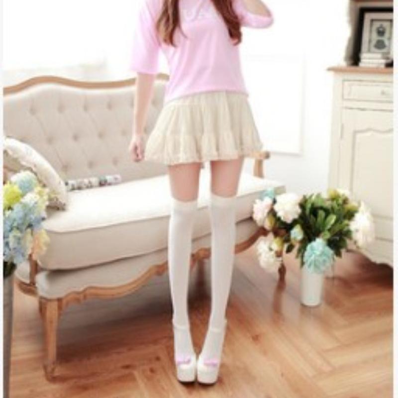 Women Black White Knee High Long Socks Stockings JK Japan Style School Girls Thigh High Stockings Lolita Kawaii Cute Soft Socks