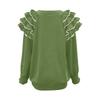 Women's Solid Color Long Sleeve Round Neck Pullover Sweater Loose Casual Hoodie