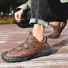 Retro Style Male Casual Shoes Handmade Fashion Sneakers Breathable Leisure Men's Treking Footwear Non-slip Hiking Shoes New Trainers
