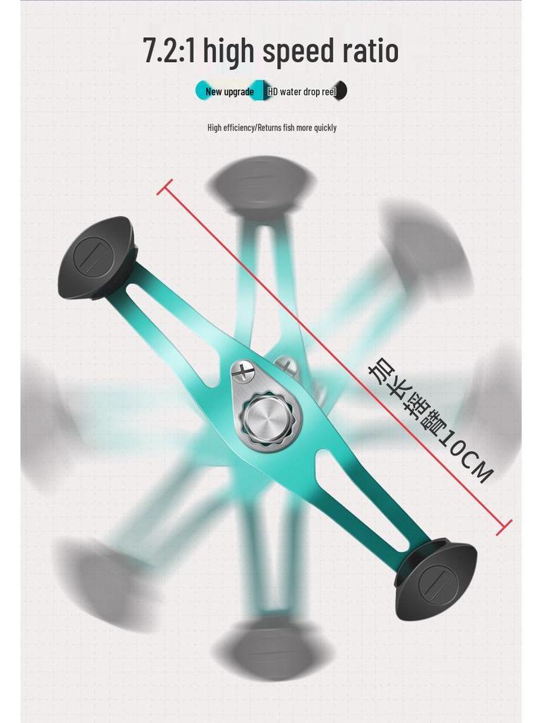 Haoton Lure Baitcasting Anti-Backlash Long Cast Blackfish Reel HD