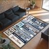 Hearts Theme Crystal Velvet Floor Rug Personalized Custom Name Text Warm Carpet Home Decoration