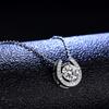 Smyoue 1ct 0.5ct D Color Moissanite Necklace for Women Beating Heart S925  Silver Plated White Gold Pendant Wholesale