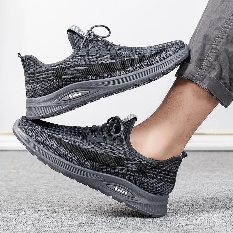 

Men s new spring and summer sports shoes casual light-soled dad shoes non-slip black work shoes men s shoes 44